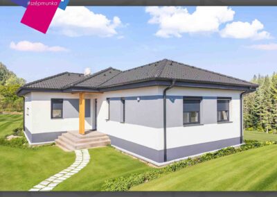 Motorizált alumínium redőny Hédervár házon, antracit színben