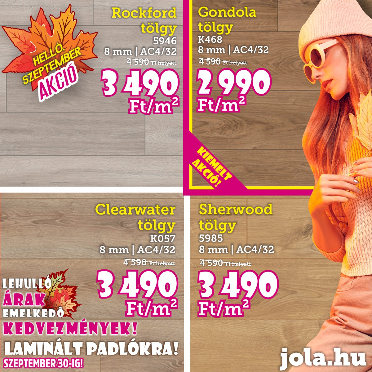 Szeptemberi laminált padló akció