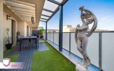 Prémium alumínium terasztető – zuglói munkánk